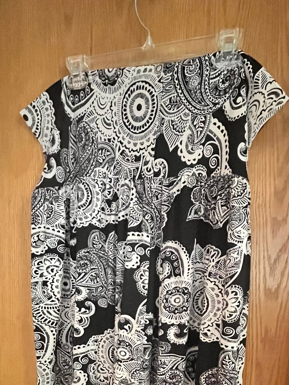 SWAK Black and White Paisley Maxi Skirt